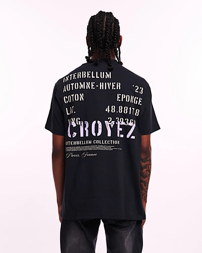 CROYEZ INTERBELLUM T-SHIRT - BLACK/PURPLE