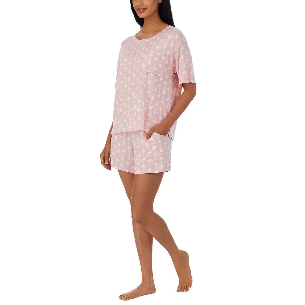 Disney Women's Short Pajama Set with Pockets