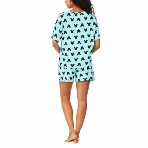 Disney Women's Short Pajama Set with Pockets