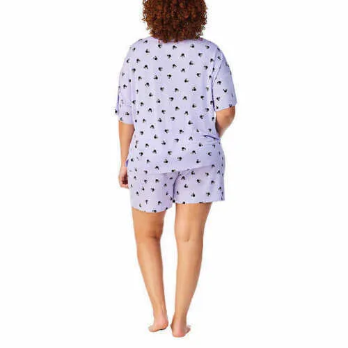 Disney Women's Short Pajama Set with Pockets