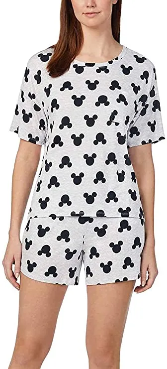 Disney Women's Short Pajama Set with Pockets