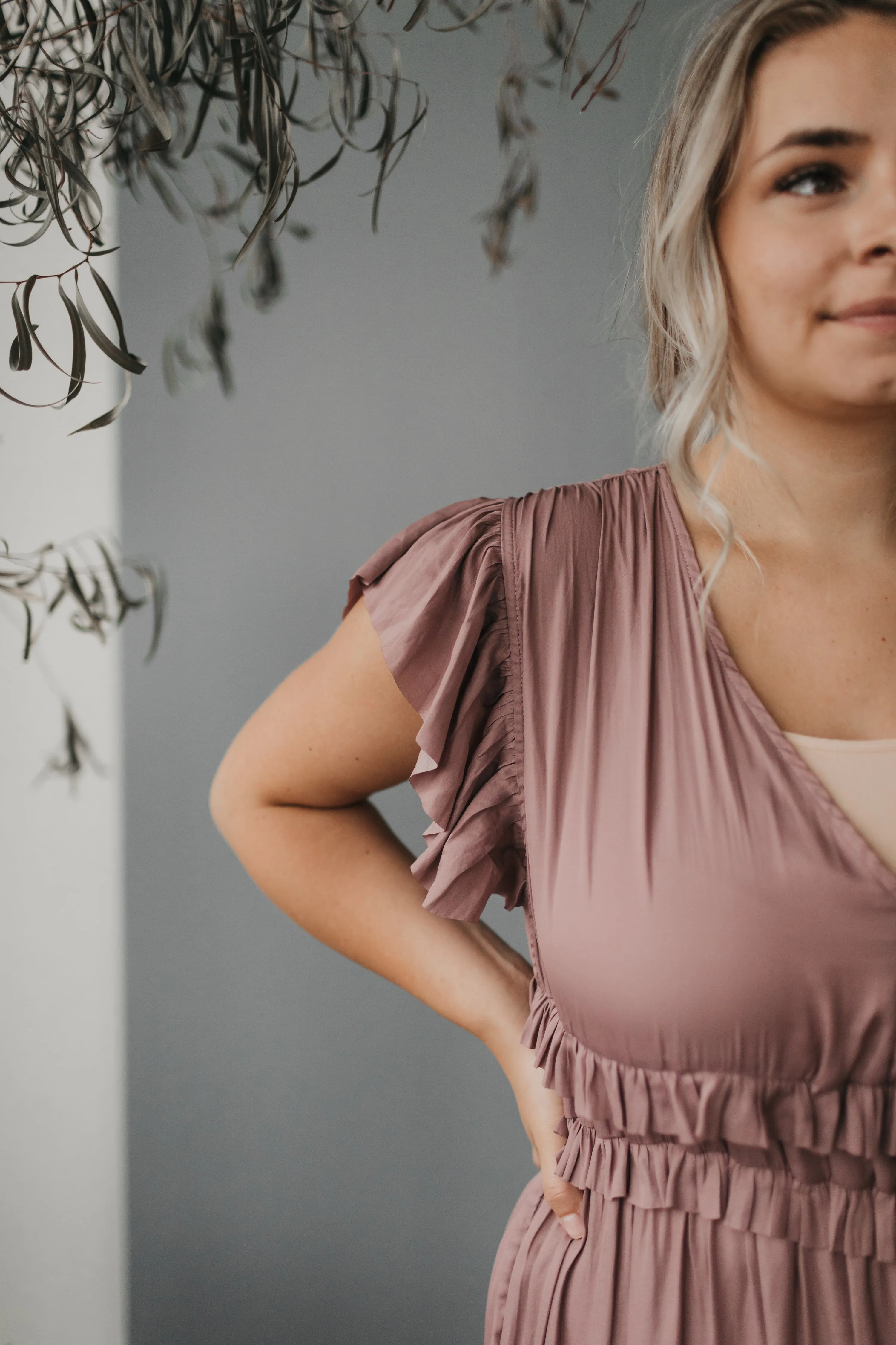 Eliza Midi Dress in Lilac