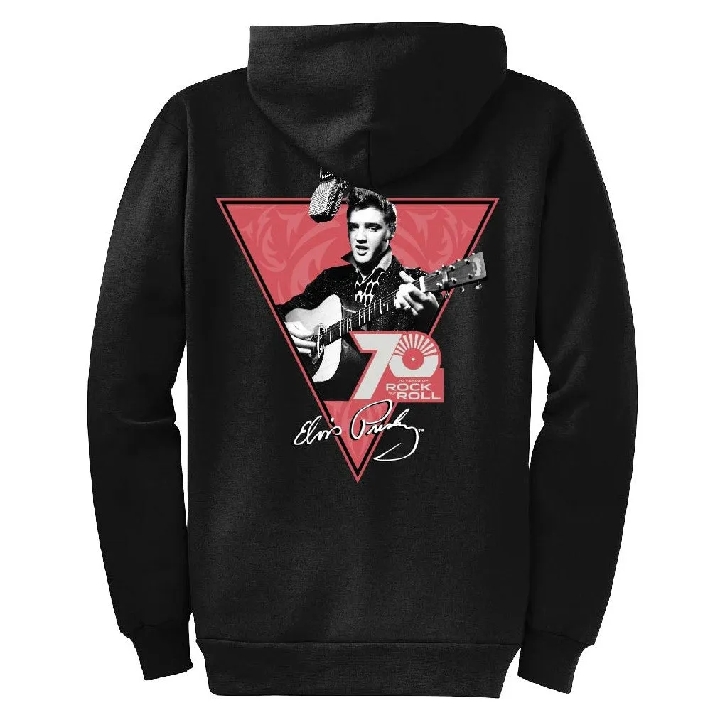 Elvis 70 Years of Rock N Roll Zip Hoodie