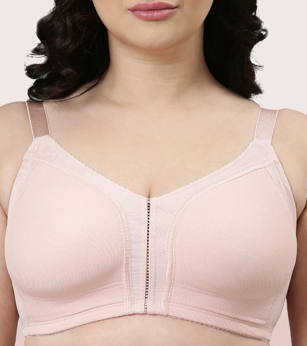 Enamor Body Transform F097 Smooth Contour Lift Bra for Women- Full Coverage, Non Padded and Wirefree - Pearl