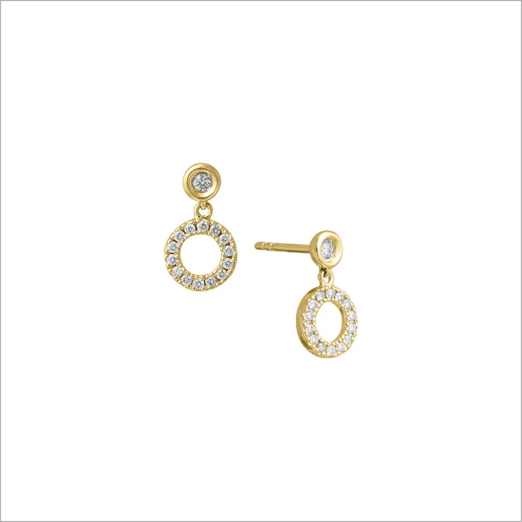 Eterno 18K Gold & Diamond Earrings E440