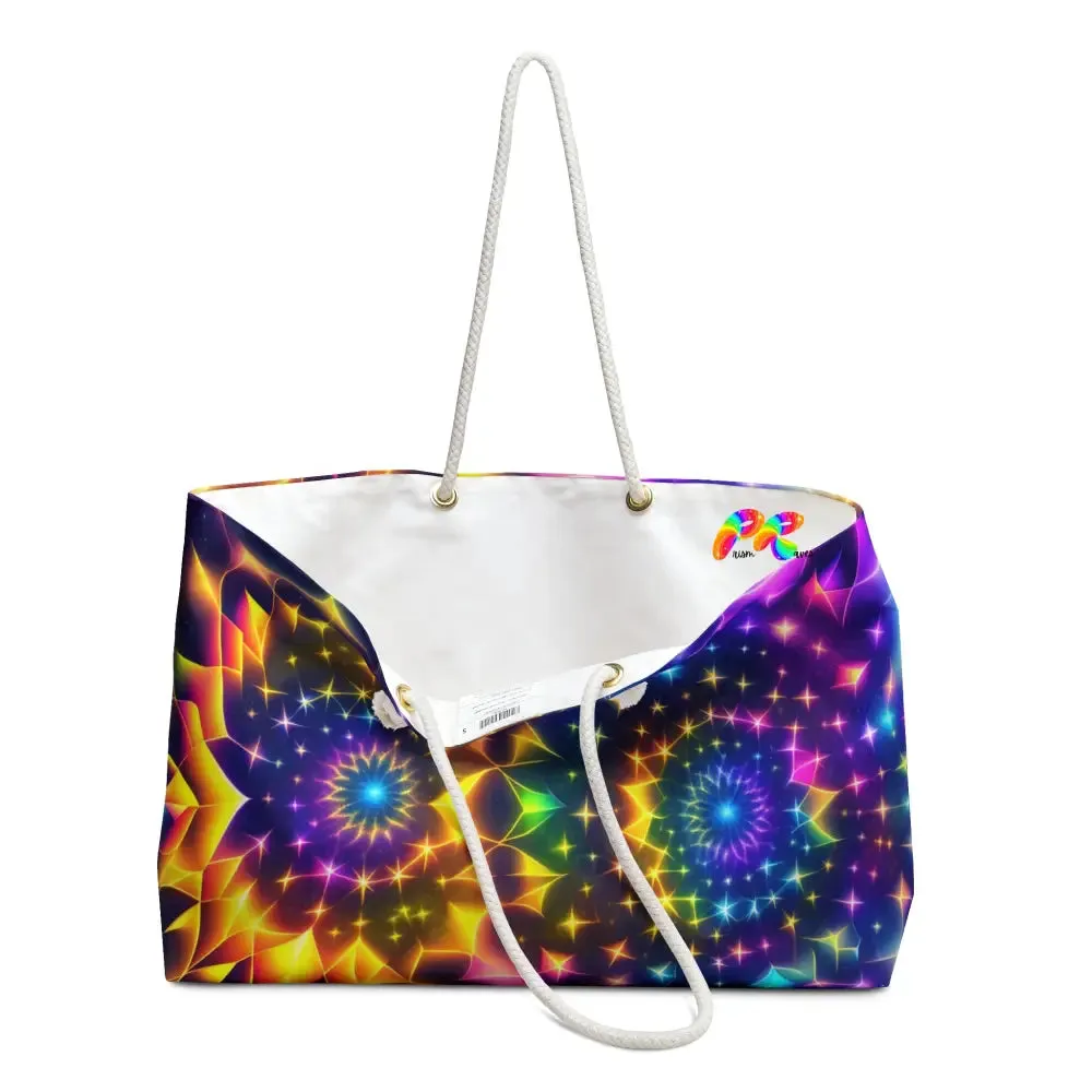 Exotic Neon Rave Weekender Bag