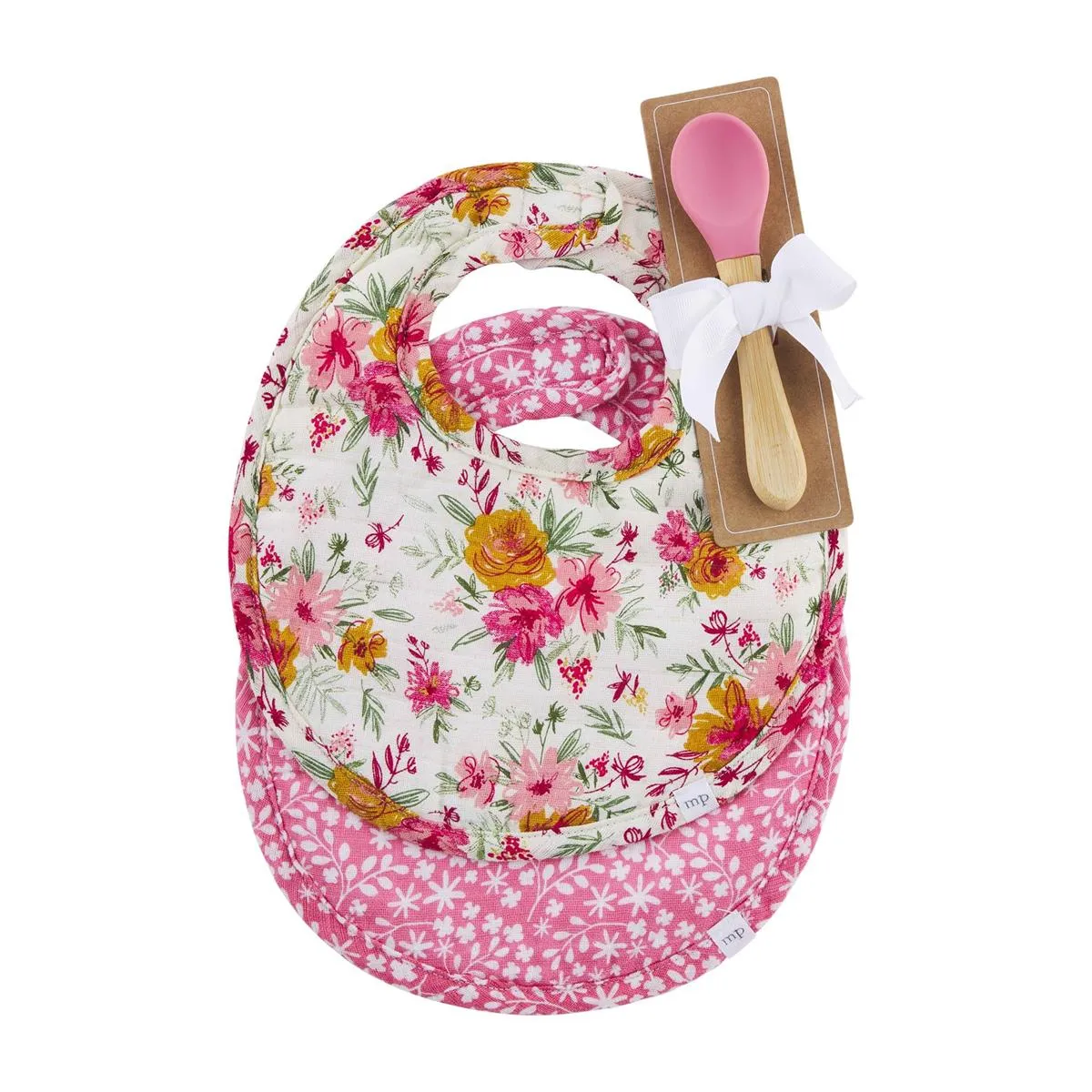 Fall Floral Bib & Spoon Set