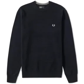 FRED PERRY TEXTURED TUCK STITCH CREW SWEAT