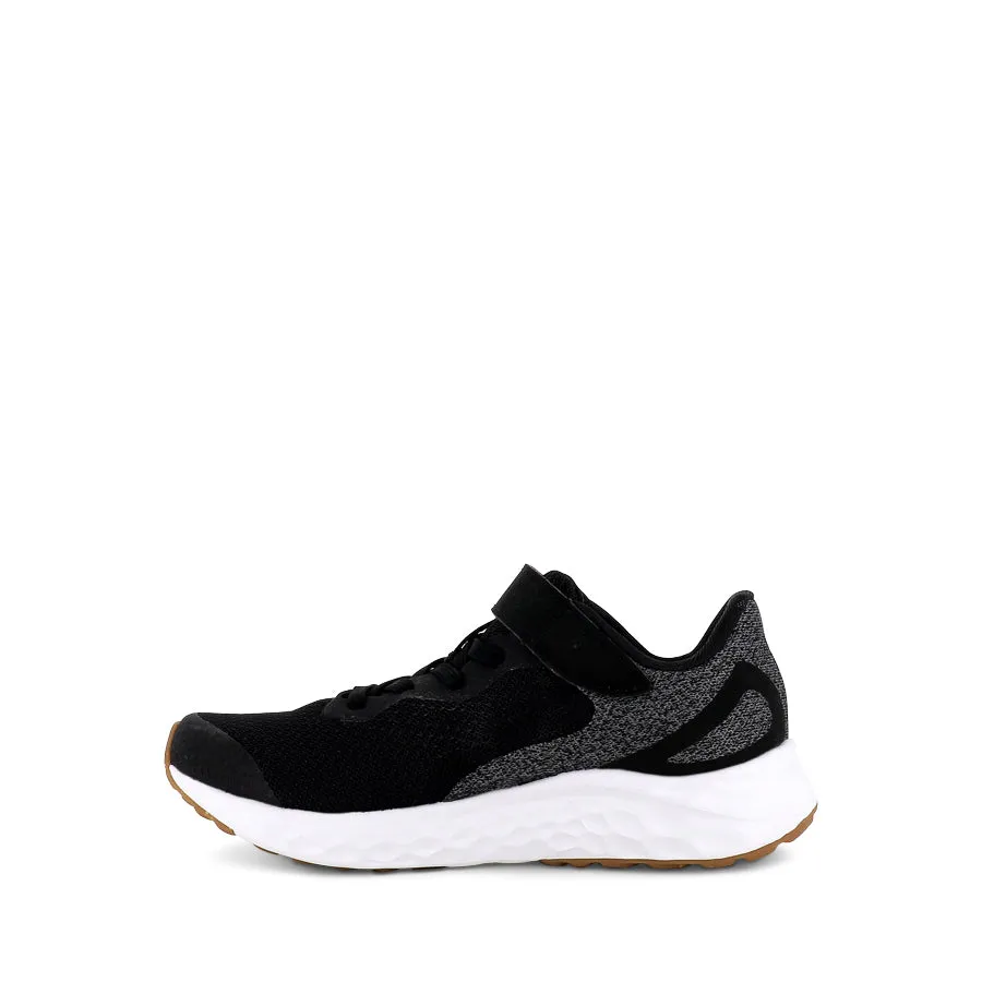 FRESH FOAM JNR VELCRO ARISHI V4 - BLACK/WHITE