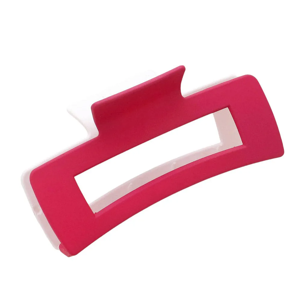 Game Day Two Tone Open Rectangle Hair Claw Clip