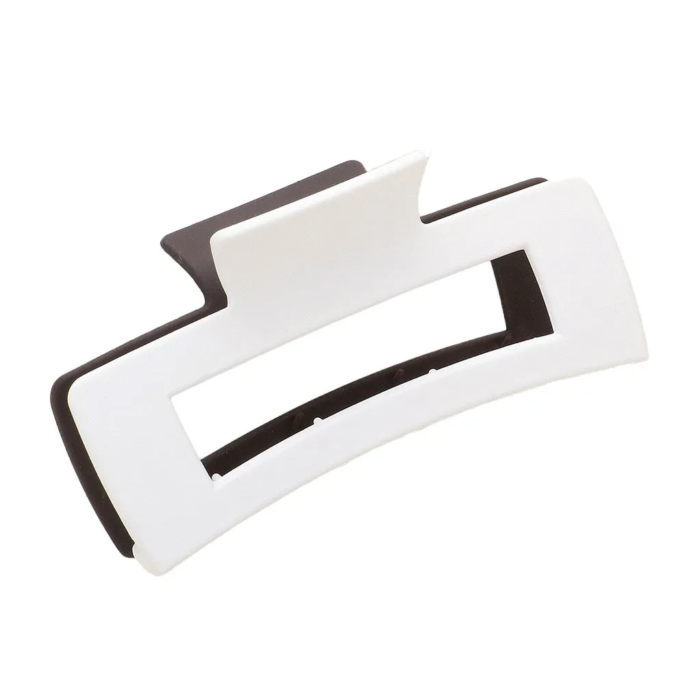 Game Day Two Tone Open Rectangle Hair Claw Clip