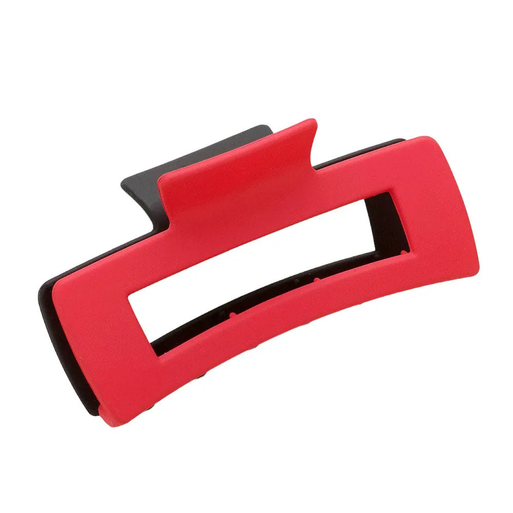 Game Day Two Tone Open Rectangle Hair Claw Clip