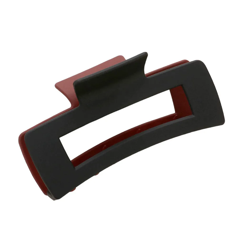 Game Day Two Tone Open Rectangle Hair Claw Clip