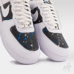 Grey Paint Splat Denim - Air Force 1 Custom