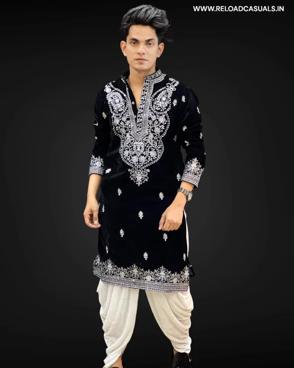 Heart Shape Designer Work Kurta