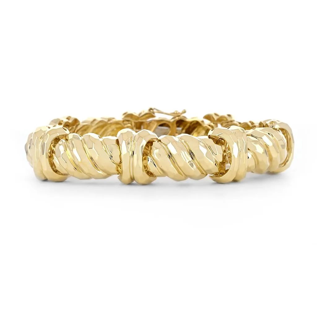 Henry Dunay Hammered Bracelet - Yellow Gold