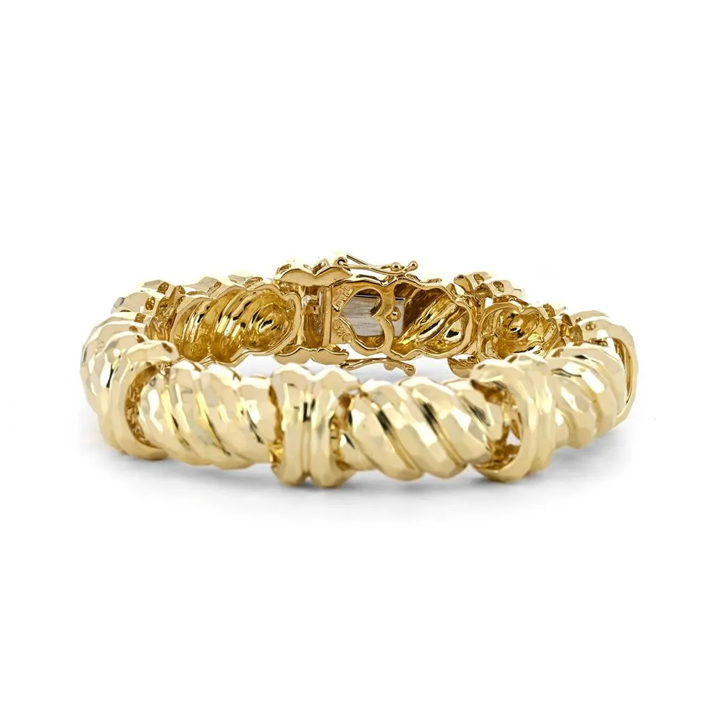 Henry Dunay Hammered Bracelet - Yellow Gold