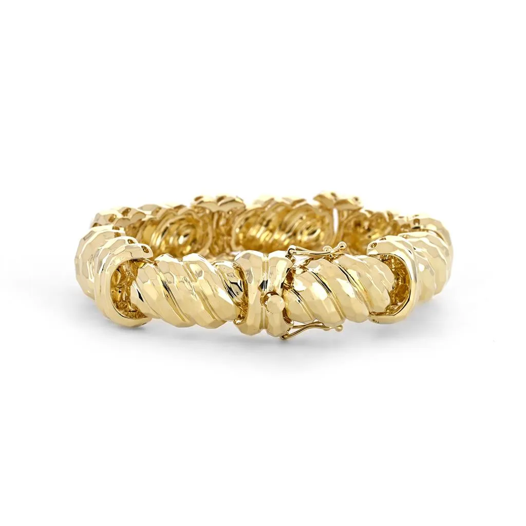 Henry Dunay Hammered Bracelet - Yellow Gold