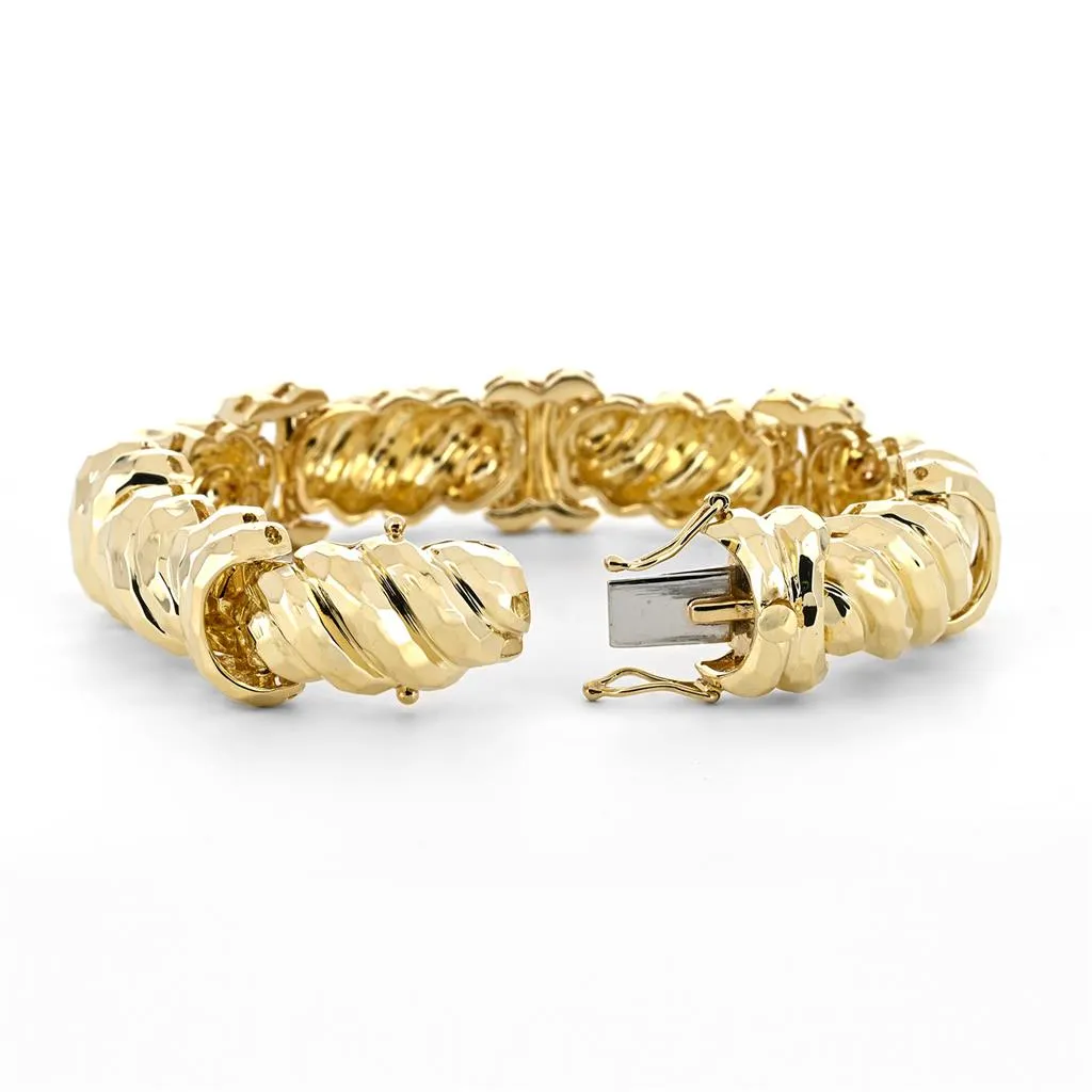 Henry Dunay Hammered Bracelet - Yellow Gold