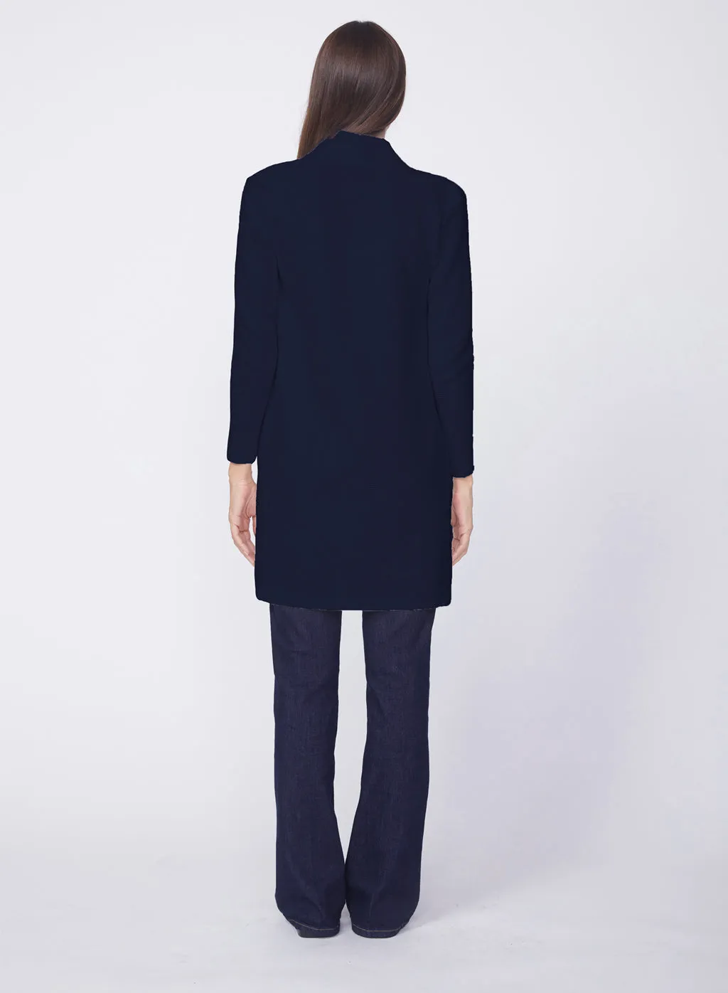 Horizontal Rib Duster in New Navy