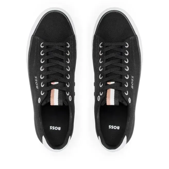 HUGO BOSS Aiden TENN LTB Canvas Trainers Men 50470866-BLK