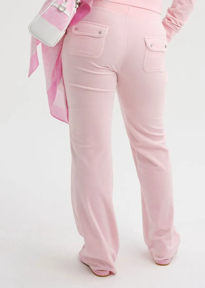 Juicy Couture Del Ray Classic Velour Bukser - almond blossom rose