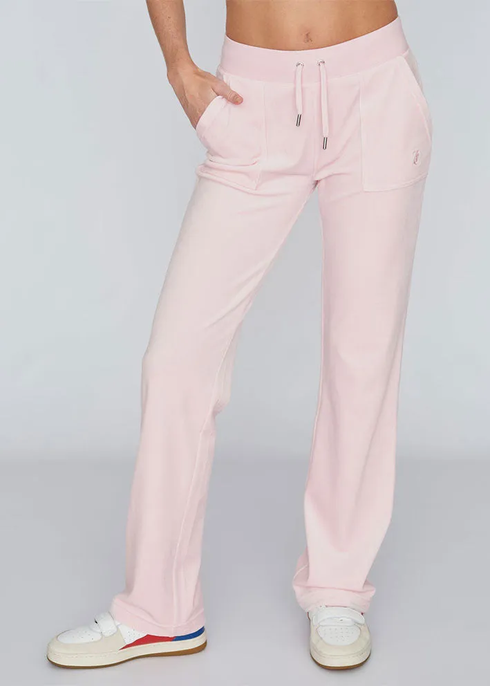 Juicy Couture Del Ray Classic Velour Bukser - almond blossom rose