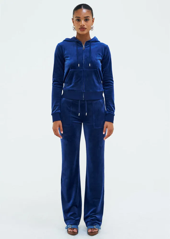 Juicy Couture Robertson Classic Velour Hoodie - Blue Depths