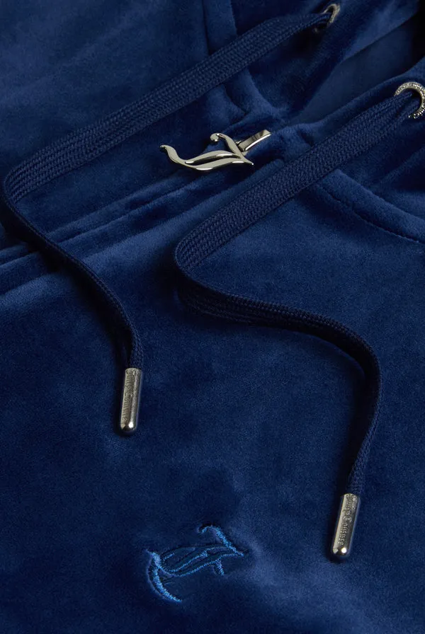 Juicy Couture Robertson Classic Velour Hoodie - Blue Depths