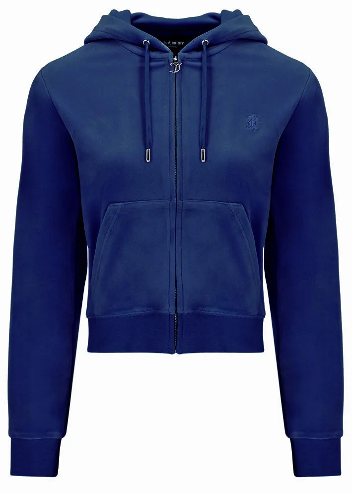 Juicy Couture Robertson Classic Velour Hoodie - Blue Depths