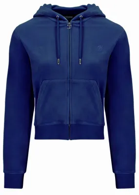 Juicy Couture Robertson Classic Velour Hoodie - Blue Depths