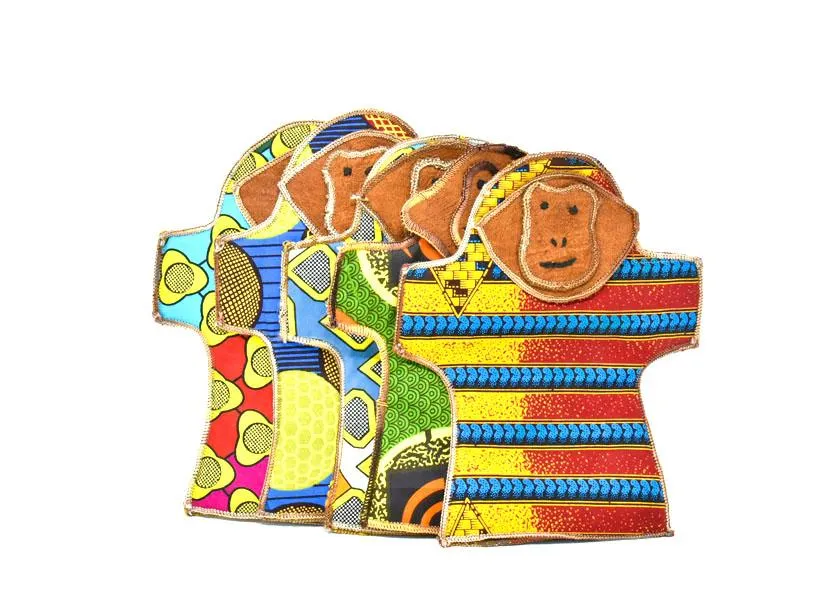 Kanga Monkey Hand Puppet | Handmade in Tanzania