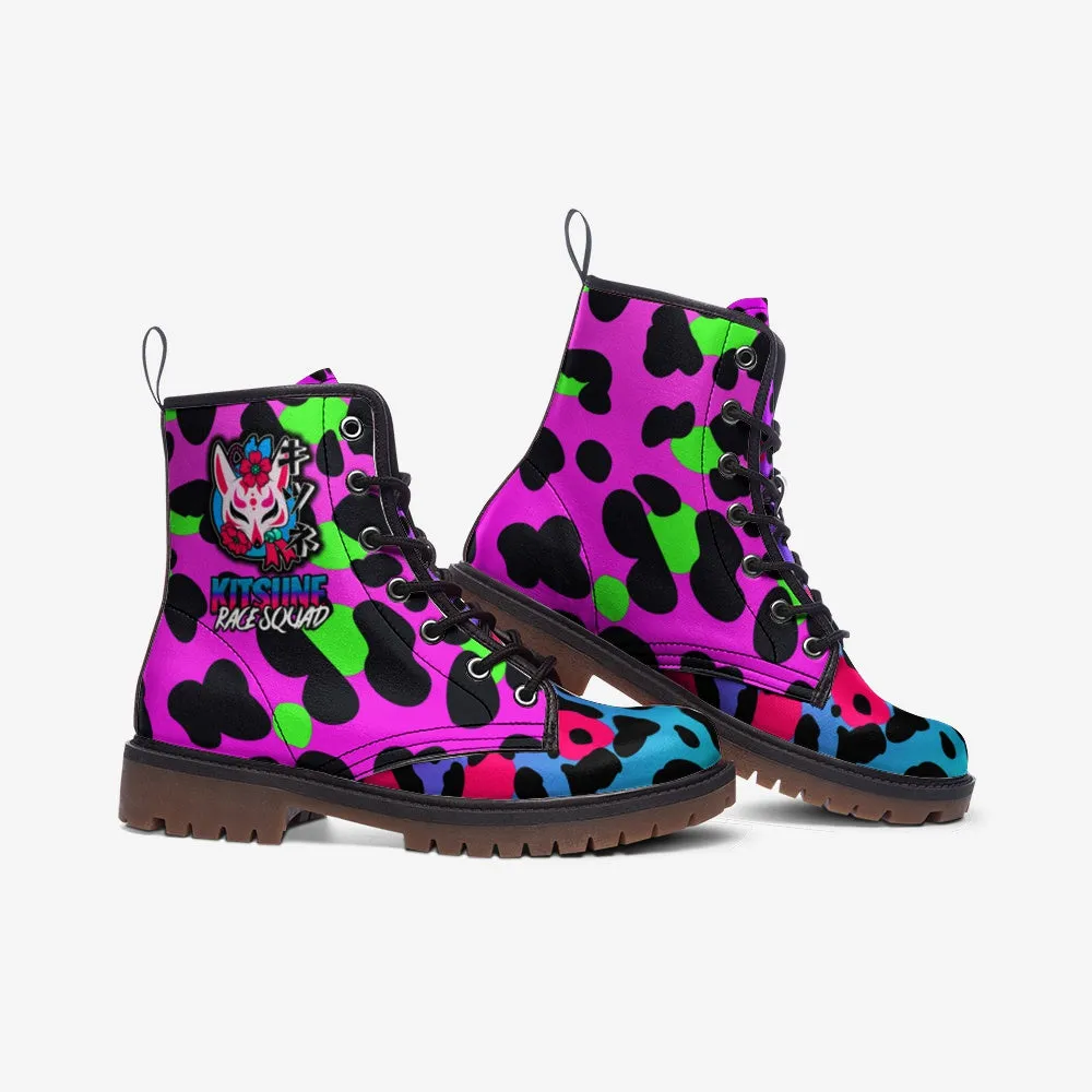 Kitsune Purple Leopard Boots MT