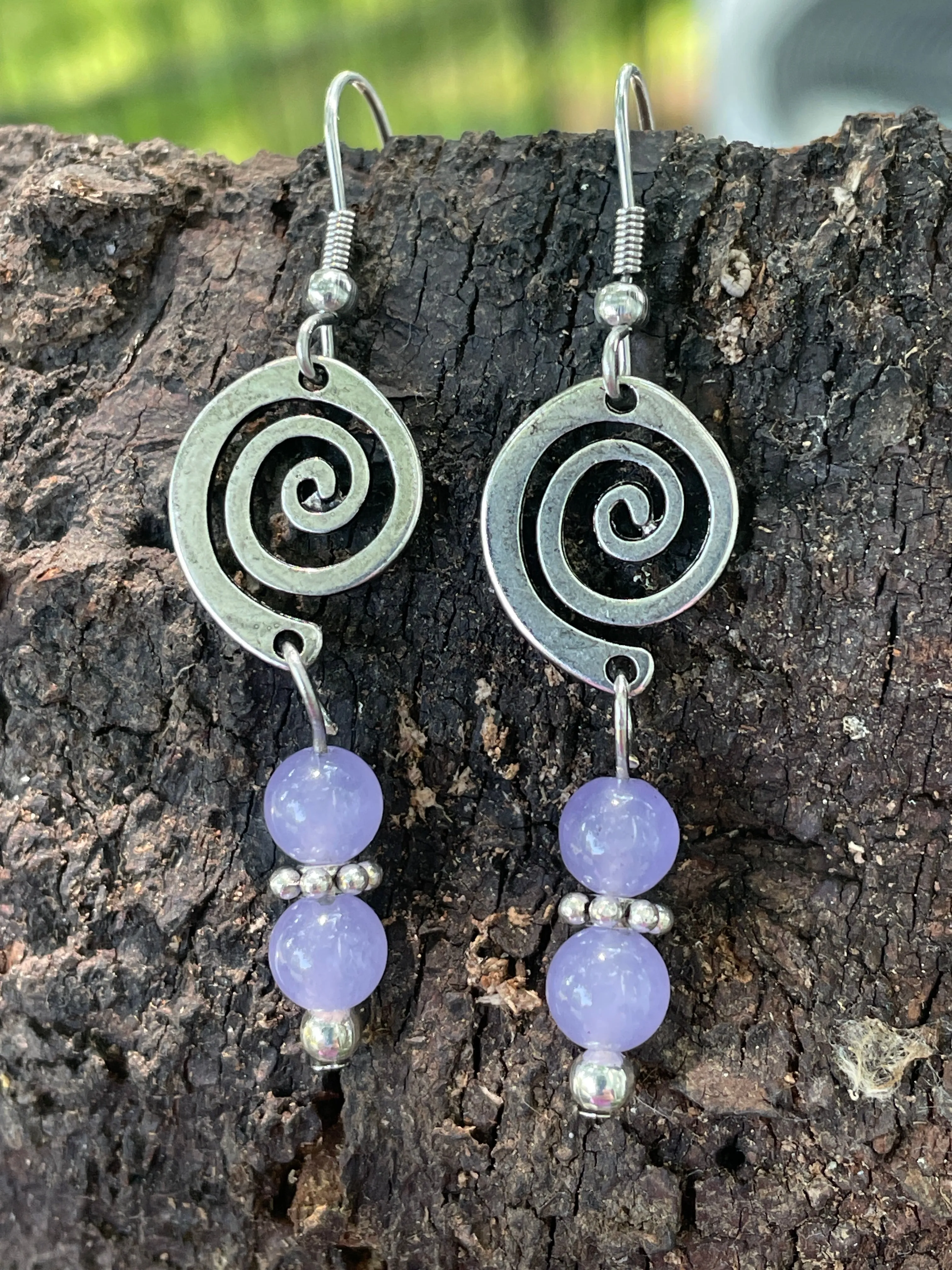 Lavender Jade Earrings