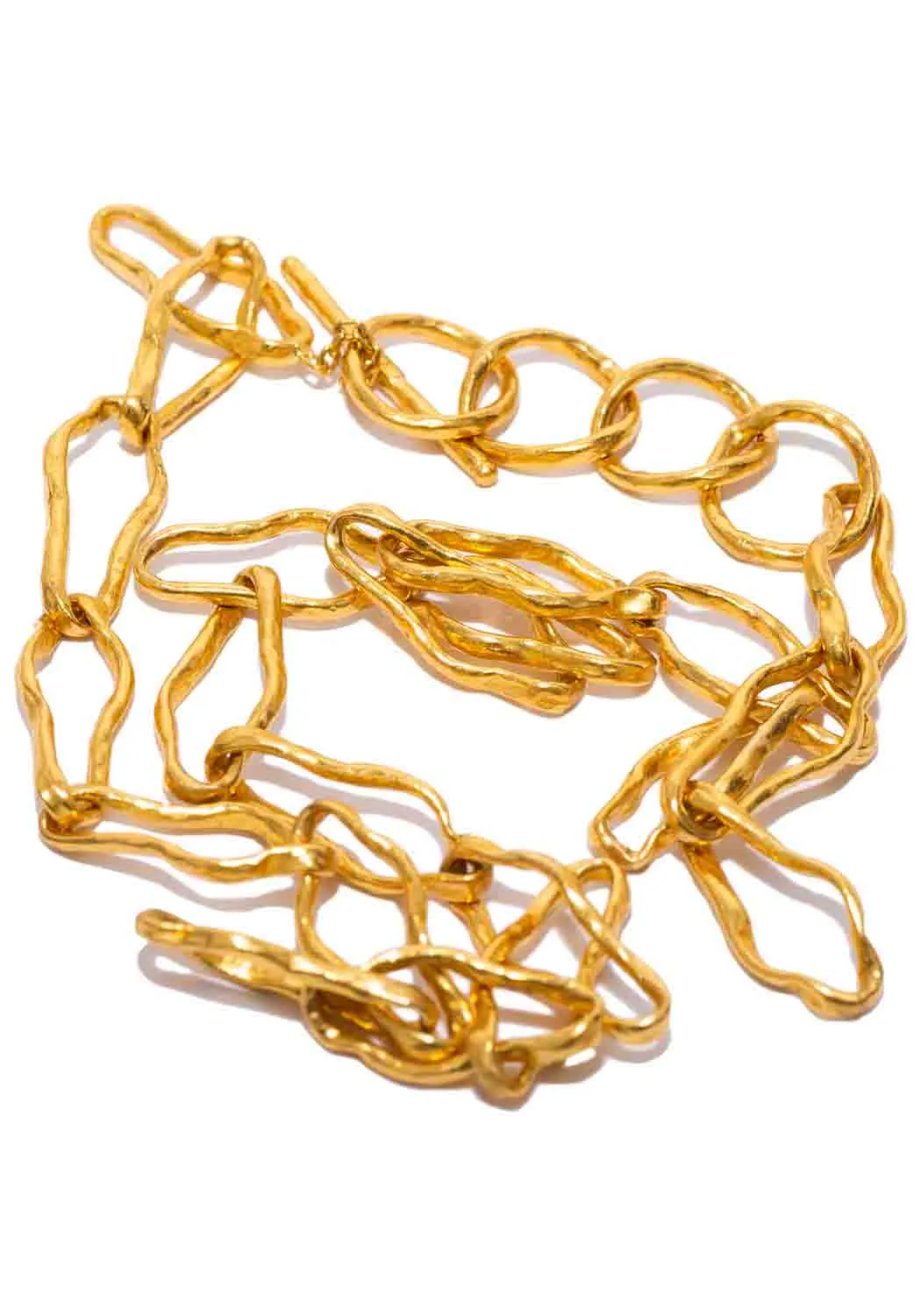 Lika Behar 24k Yellow Gold 18" Organic Link Necklace