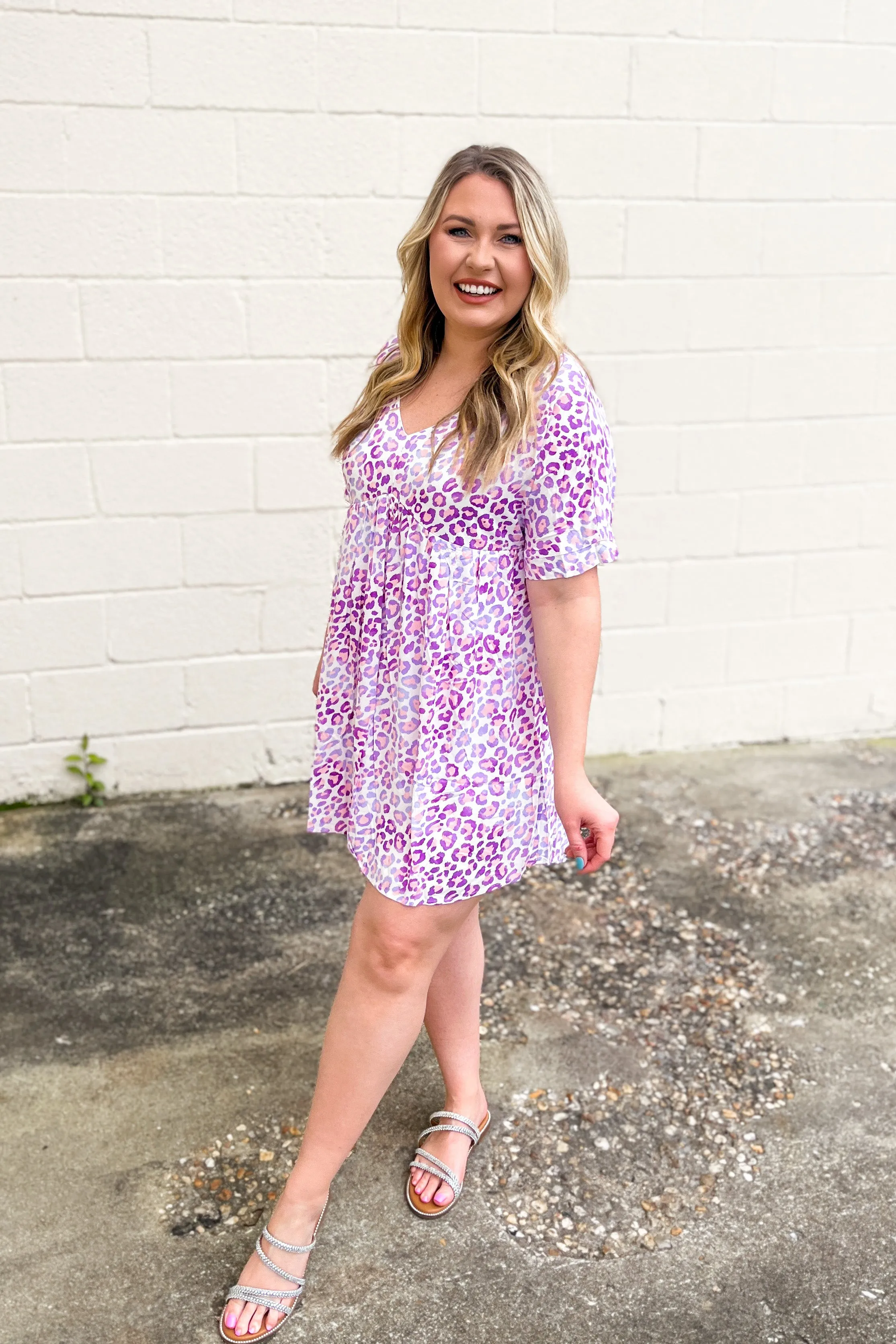 Loving On Leopard Babydoll Dress