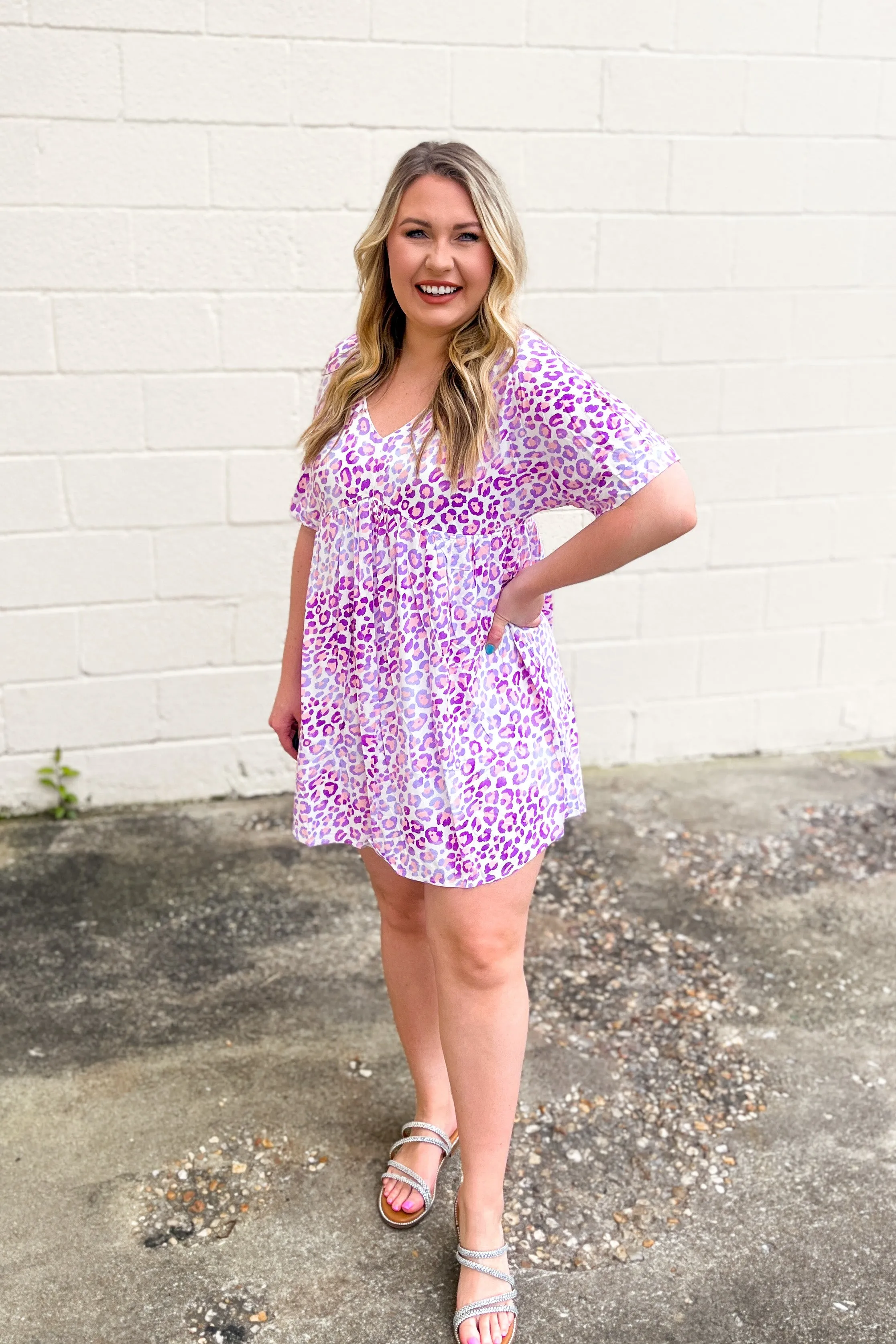 Loving On Leopard Babydoll Dress