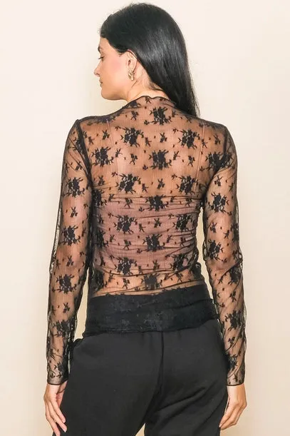 Luna Mock Neck Layering Lace