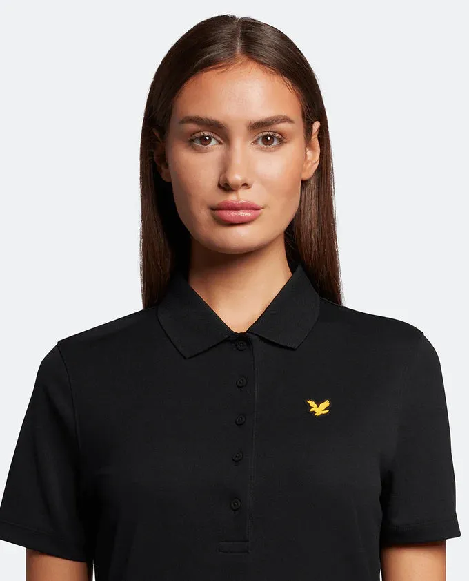 Lyle & Scott Womens Ana Polo Black - SS23