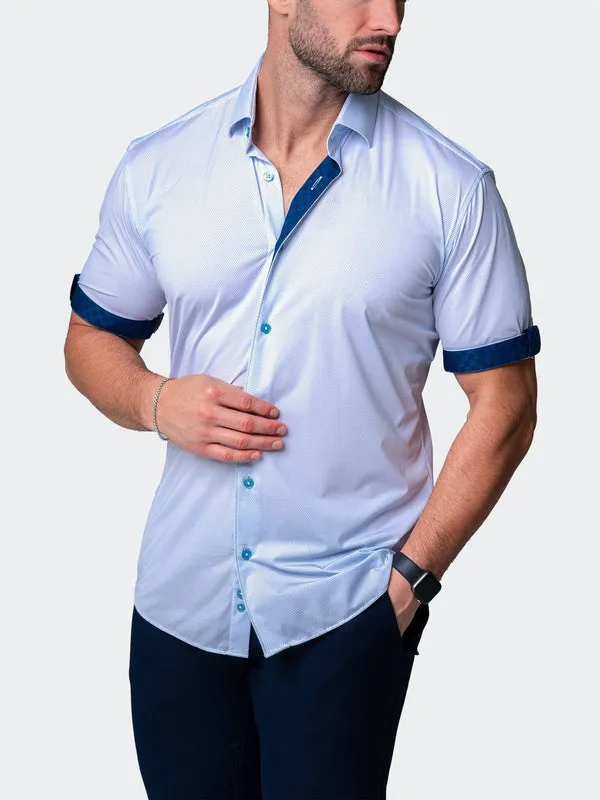 Maceoo Stretch Short-Sleeve Shirt | Galileo Chewy Blue