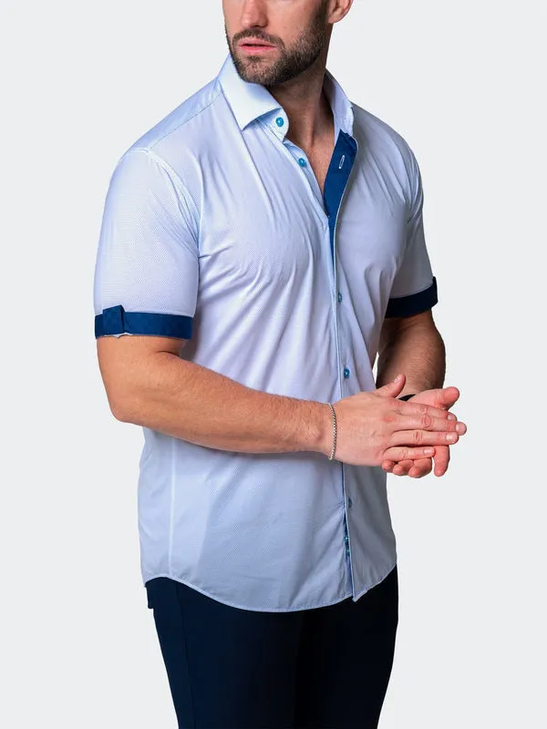 Maceoo Stretch Short-Sleeve Shirt | Galileo Chewy Blue