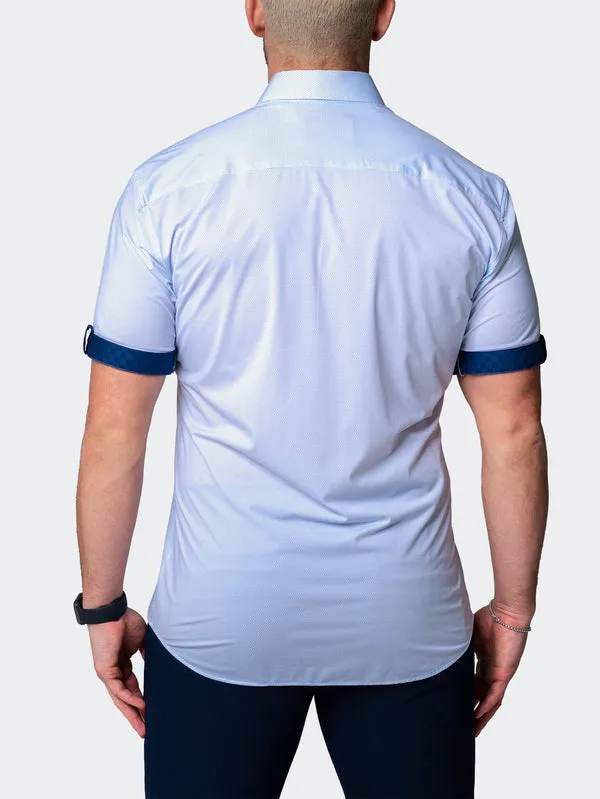 Maceoo Stretch Short-Sleeve Shirt | Galileo Chewy Blue