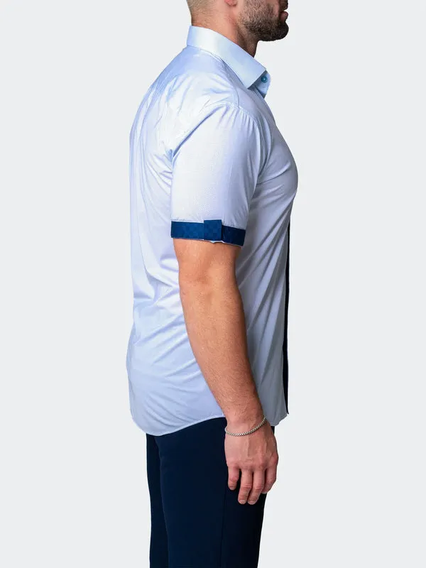 Maceoo Stretch Short-Sleeve Shirt | Galileo Chewy Blue