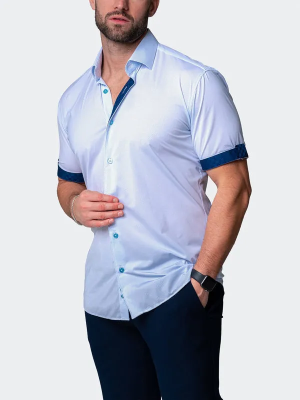 Maceoo Stretch Short-Sleeve Shirt | Galileo Chewy Blue