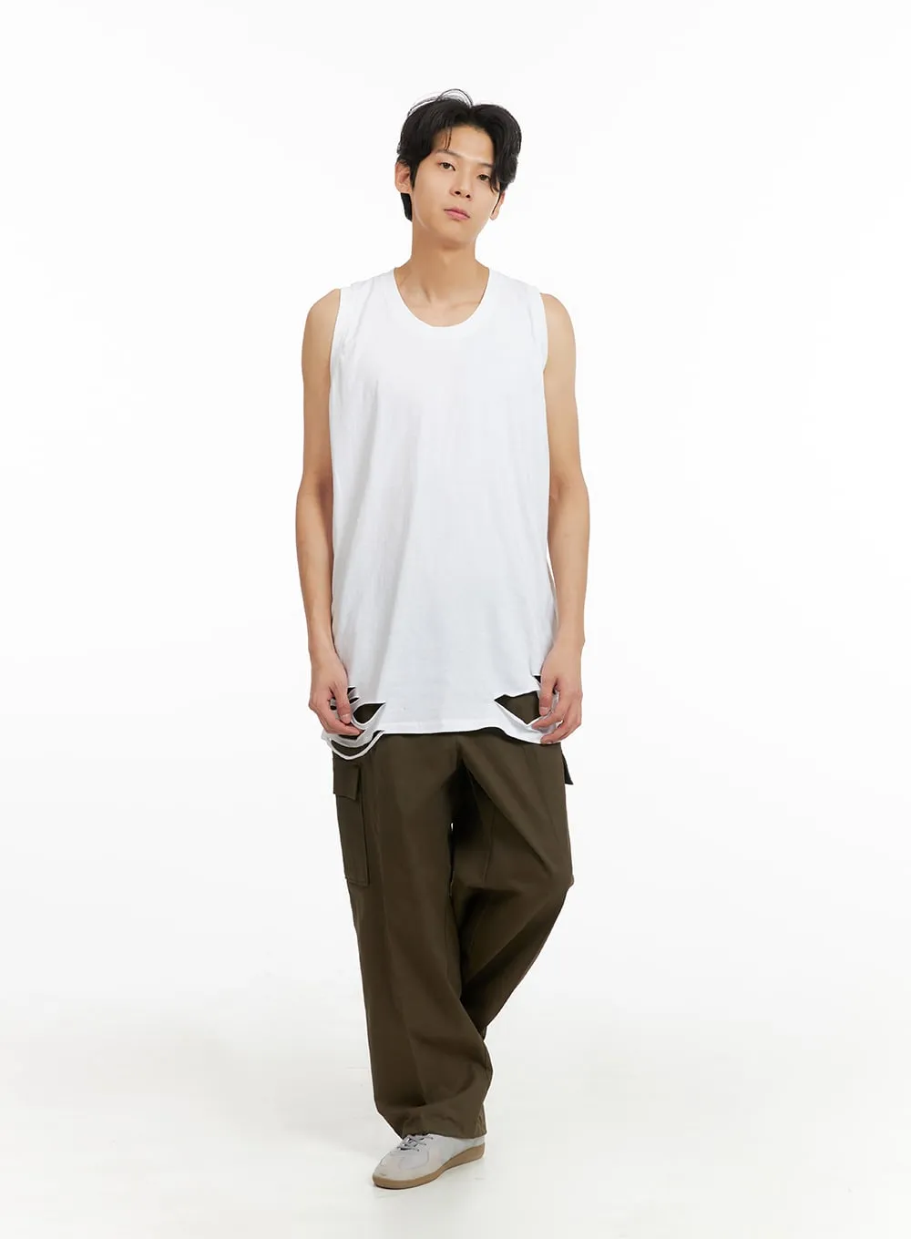 Men's Cut-Out Sleeveless Top IA402