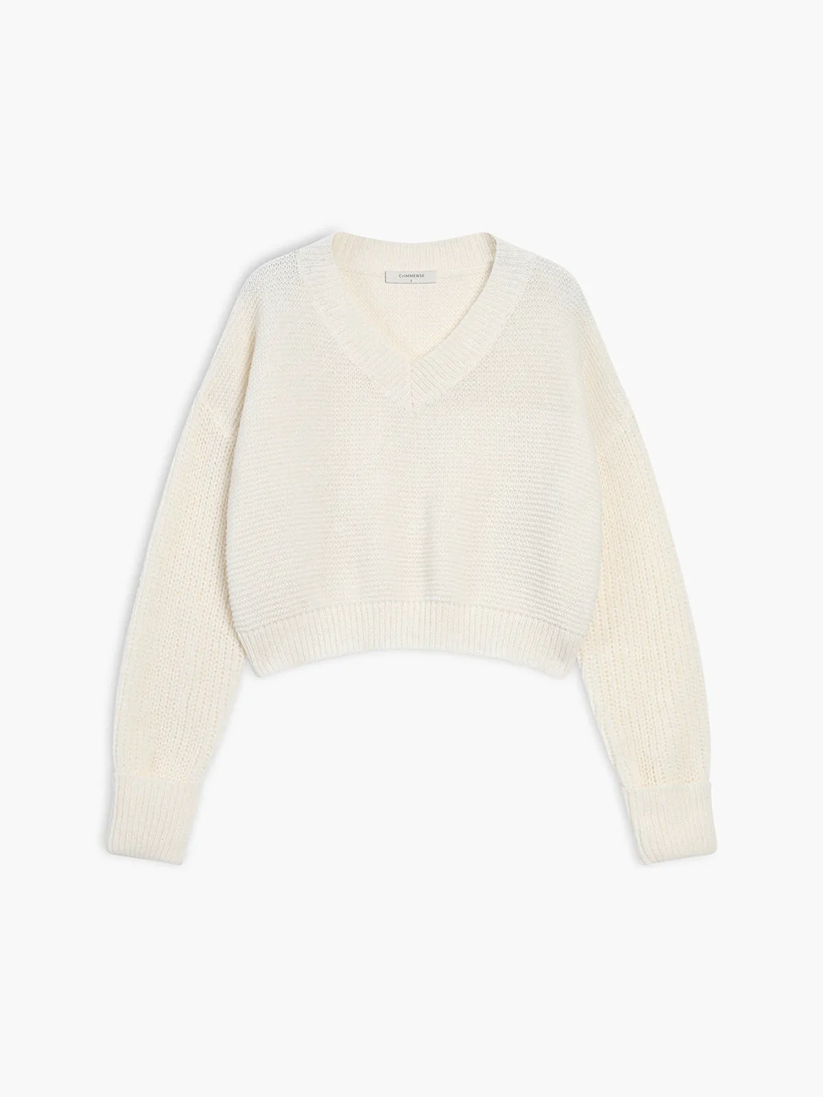 Minimalism V Neck Pullover Sweater