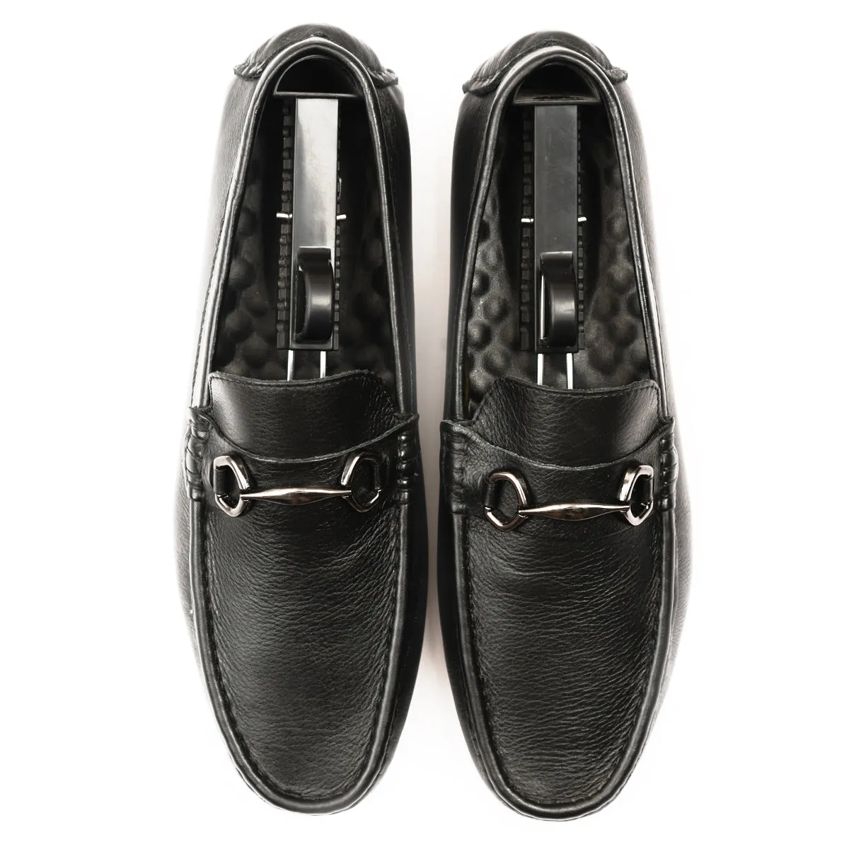 Modern Buckled  Moccasins-Black