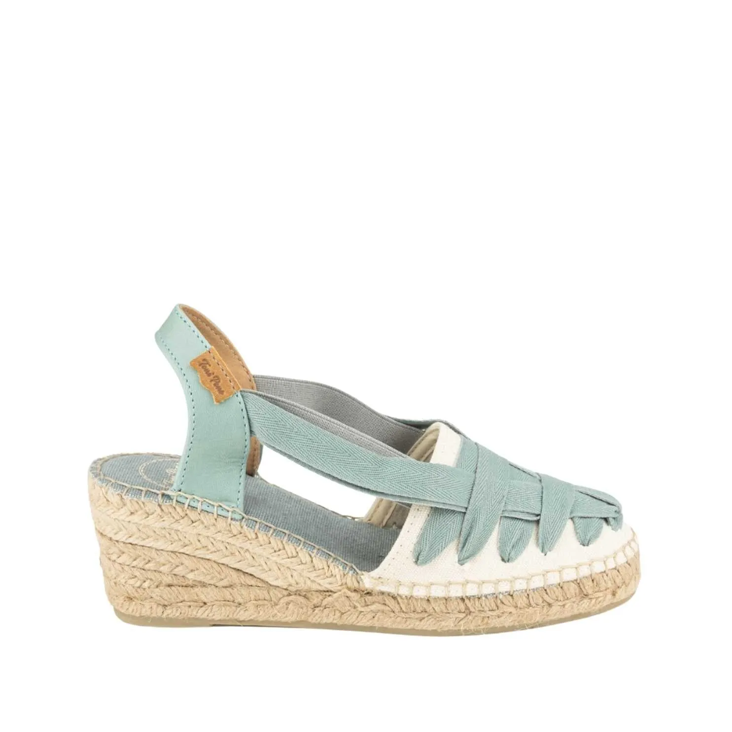 Multicolor Cotton Blend Wedge Espadrille for Women - Tracy-CU