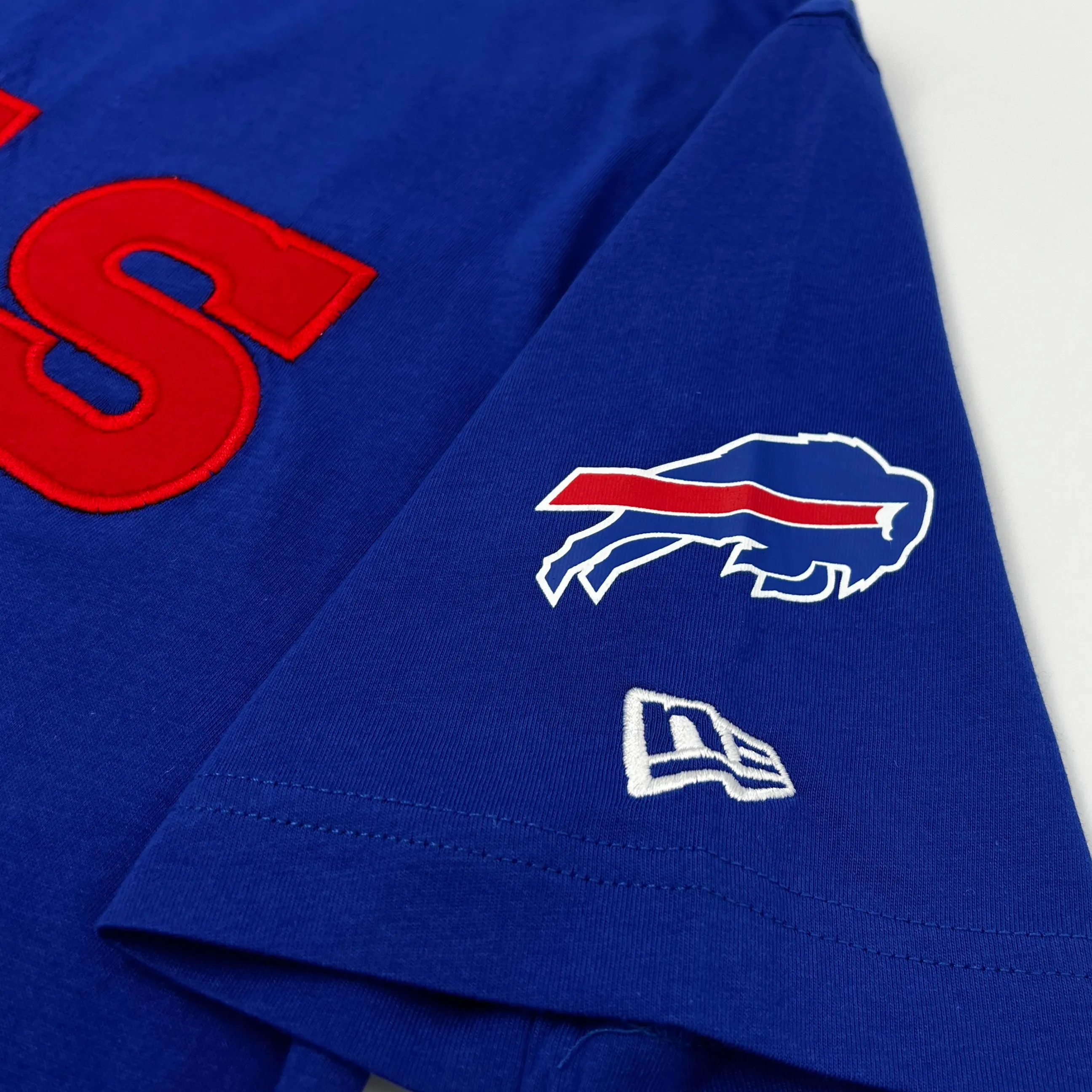 New Era Bills Embroidered Royal Blue Short Sleeve Shirt