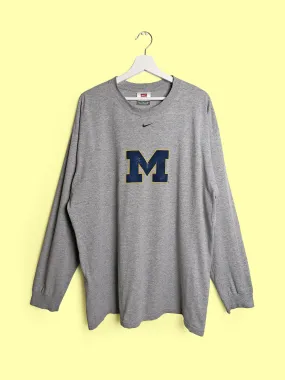 NIKE TEAM Michigan Wolverines Long Sleeve T-shirt - size XL